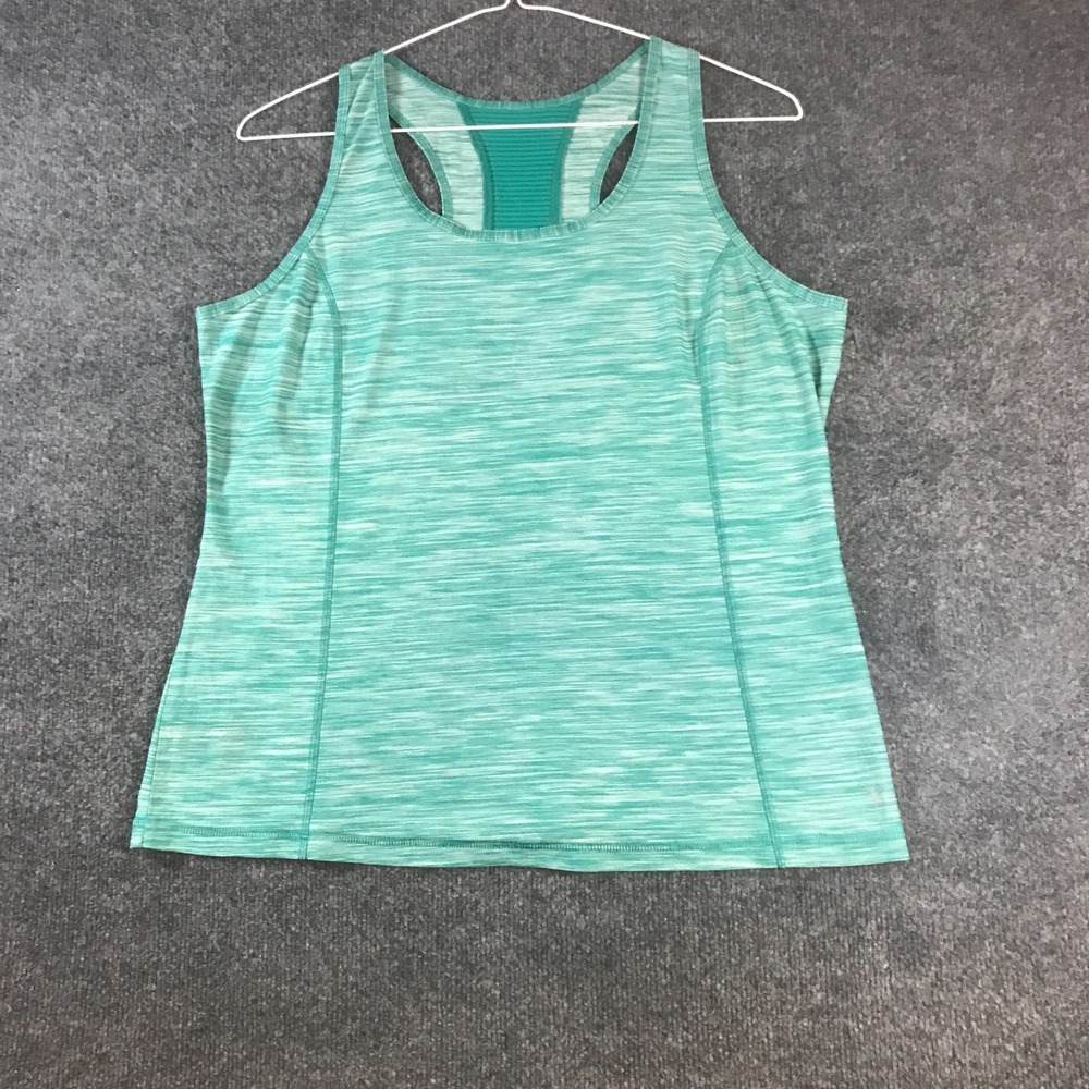 Danskin Dri More Fitted Tank Top Womens 2XL Green Racerback Athletic Performance
